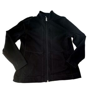 T by Talbots Jacket Black Full-Zip Performance Jacket Sz LP